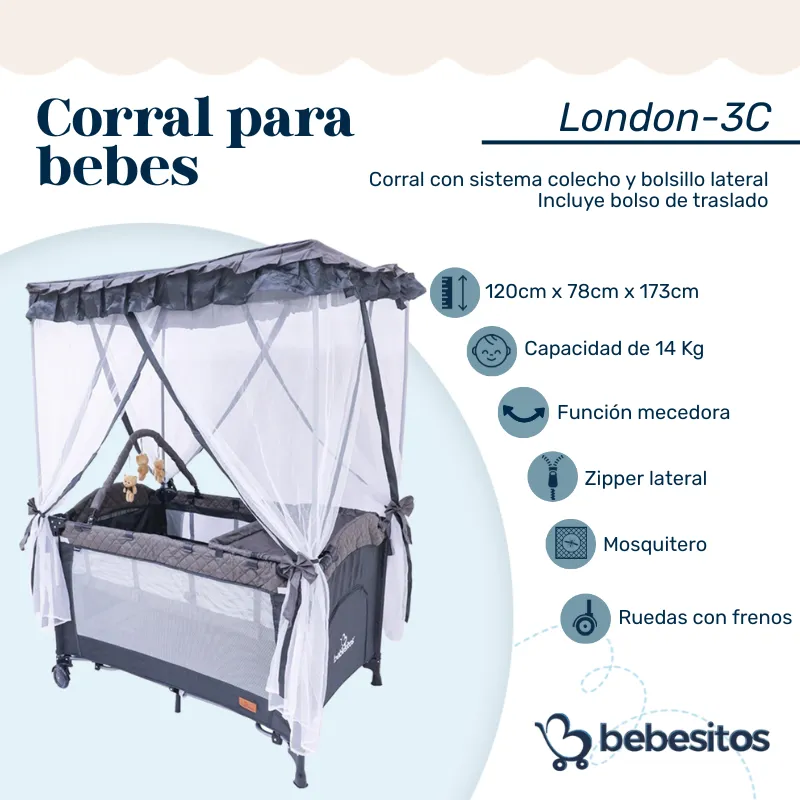  LONDON-3C CORRAL CASA PARA BEBE X1