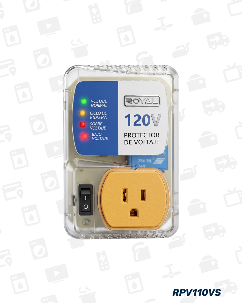 RPV110VS PROTECTOR DE VOLTAJE 110V ROYAL / 50 PCS X BULTO