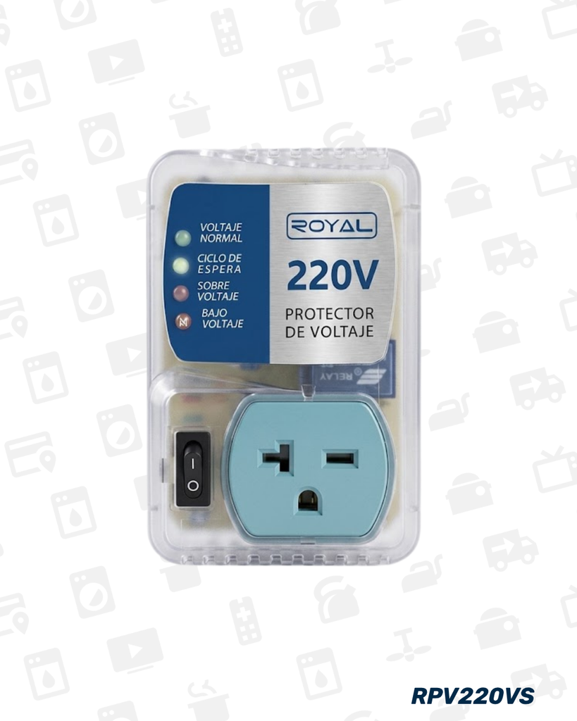 RPV220VS PROTECTOR DE VOLTAJE 220V ROYAL / 50 PCS X BULTO