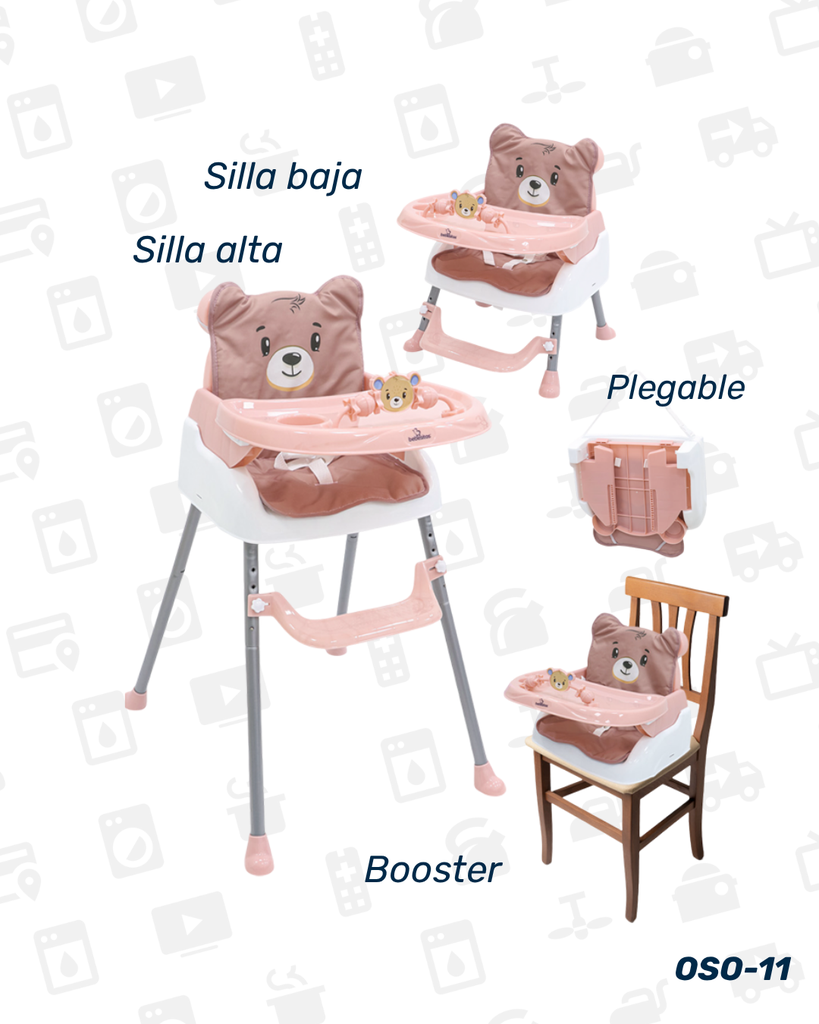 OSO-11 SILLA DE COMER ROSA BULTO X 1