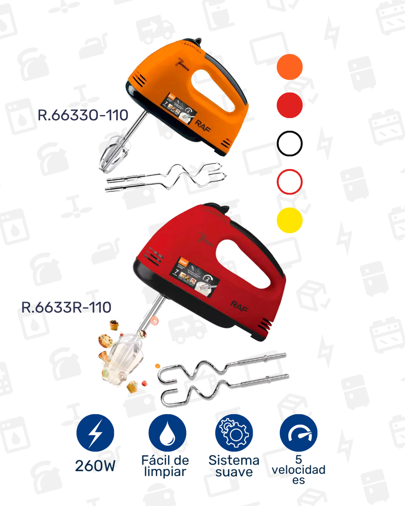 R.6633R-110 BATIDORA ROJA X 24
