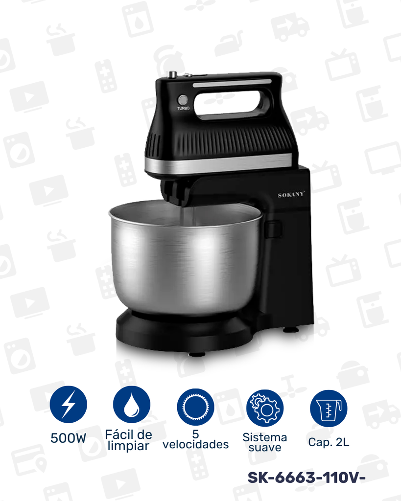 SK-6663-110V BATIDORA DE MANO ELECTRICA X 6