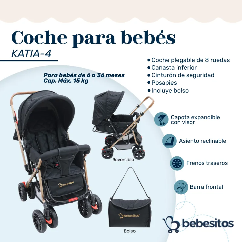 KATIA-4 COCHE BLACK DOBLE VISTA X 2 