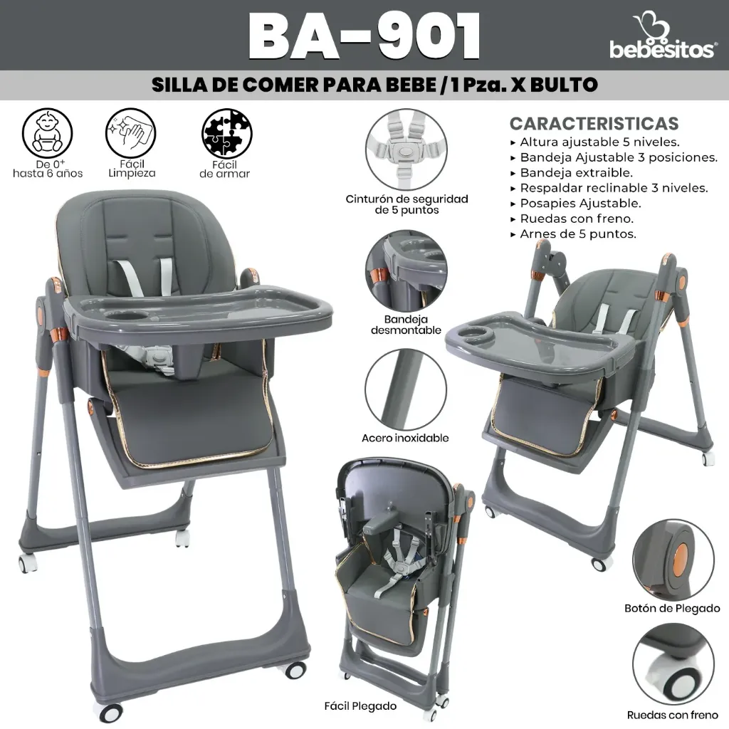 BA-901 SILLA DE COMER GRIS 